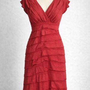 Max Studio Scarlet Layered Midi Dress